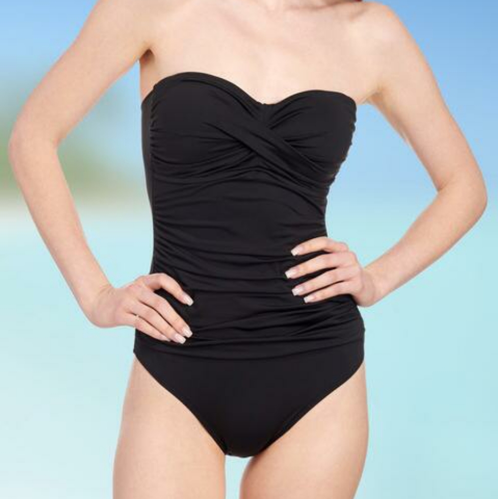 Anne Cole Black One Piece Swimming Suit
